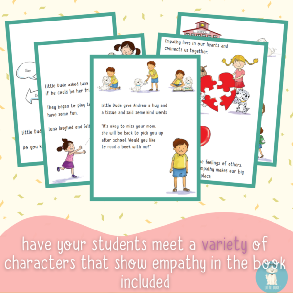 big world of little dude, empathy book example pages